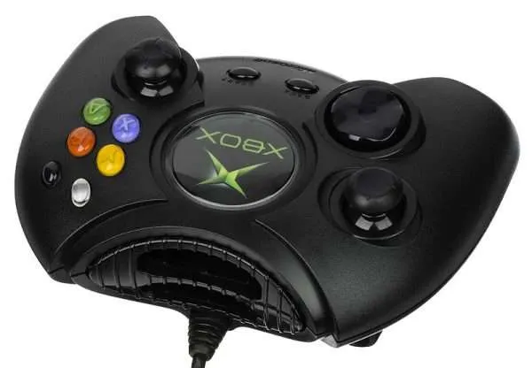 Original XBOX OEM Fat Black Duke Controller Pre-Owned - Image 2