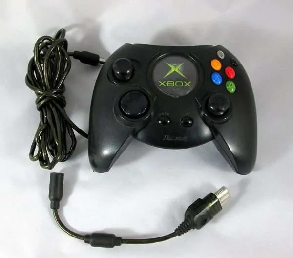 Original XBOX OEM Fat Black Duke Controller Pre-Owned - Image 5